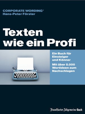 cover image of Texten wie ein Profi